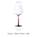 Black and Red Bow Tie Burgundy Wine Glass Pot Belly Home Kitchen Light Luxury Lead-free Crystal Color Glass Wine Original Goblet - V.I.P Digital Presence