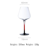 Black and Red Bow Tie Burgundy Wine Glass Pot Belly Home Kitchen Light Luxury Lead-free Crystal Color Glass Wine Original Goblet - V.I.P Digital Presence