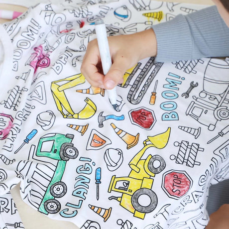 Children's graffiti pajamas DIY hand-painted colorable set for home decor coloring pajama sets - V.I.P Digital Presence