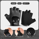Guantes de yoga fitness con medio dedo, resistentes al desgaste y anti-capullo, con protección contra rozaduras de hierro.