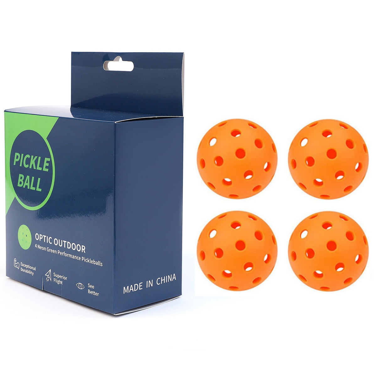 74mm 40 hole color box plastic PE hard outdoor Weifu hole ball Pickleball Ball - V.I.P Digital Presence