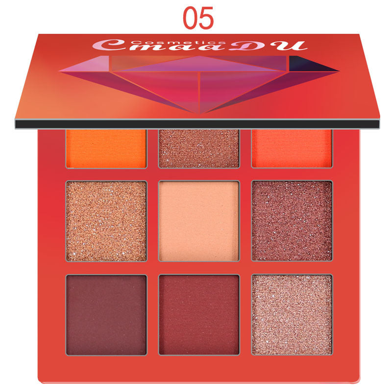CmaaDu 9 Colors Eye Shadow Diamond Shine Eyeshadow Palette Shiny Highlight Eyeshadow - V.I.P Digital Presence