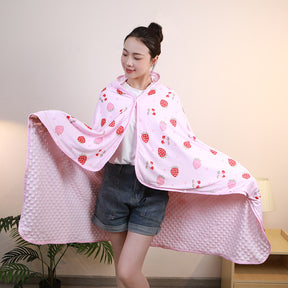 Digital Printing Double Layer Office Nap Blanket Multifunctional Lazy Shawl Blanket - V.I.P Digital Presence