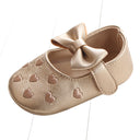Multicolor Embroidered Peach Heart Bow Baby Shoes Baby Shoes Toddler Shoes - V.I.P Digital Presence