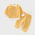 Children's Autumn And Winter Warm Suit Baby Spring And Autumn Plus Fleece Outer Wear Tops Pants Men And Women Baby Two Sets - V.I.P Digital Presence