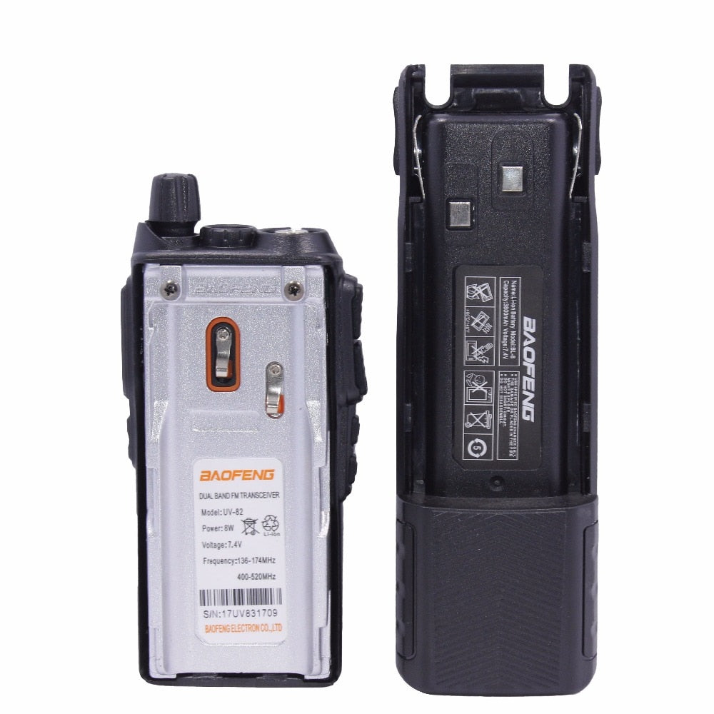 UV-82 8W Powerful Walkie Talkie 1/4/8Watts 10KM lLong Range 2 Way CB Radio UV 82 Handheld UV82 +na-771+Car Charger - V.I.P Digital Presence