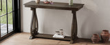 48-Inch Rustic Vintage Console Table --- Farmhouse Style Entryway Table with Open Shelf and Sturdy Construction (Walnut) - V.I.P Digital Presence