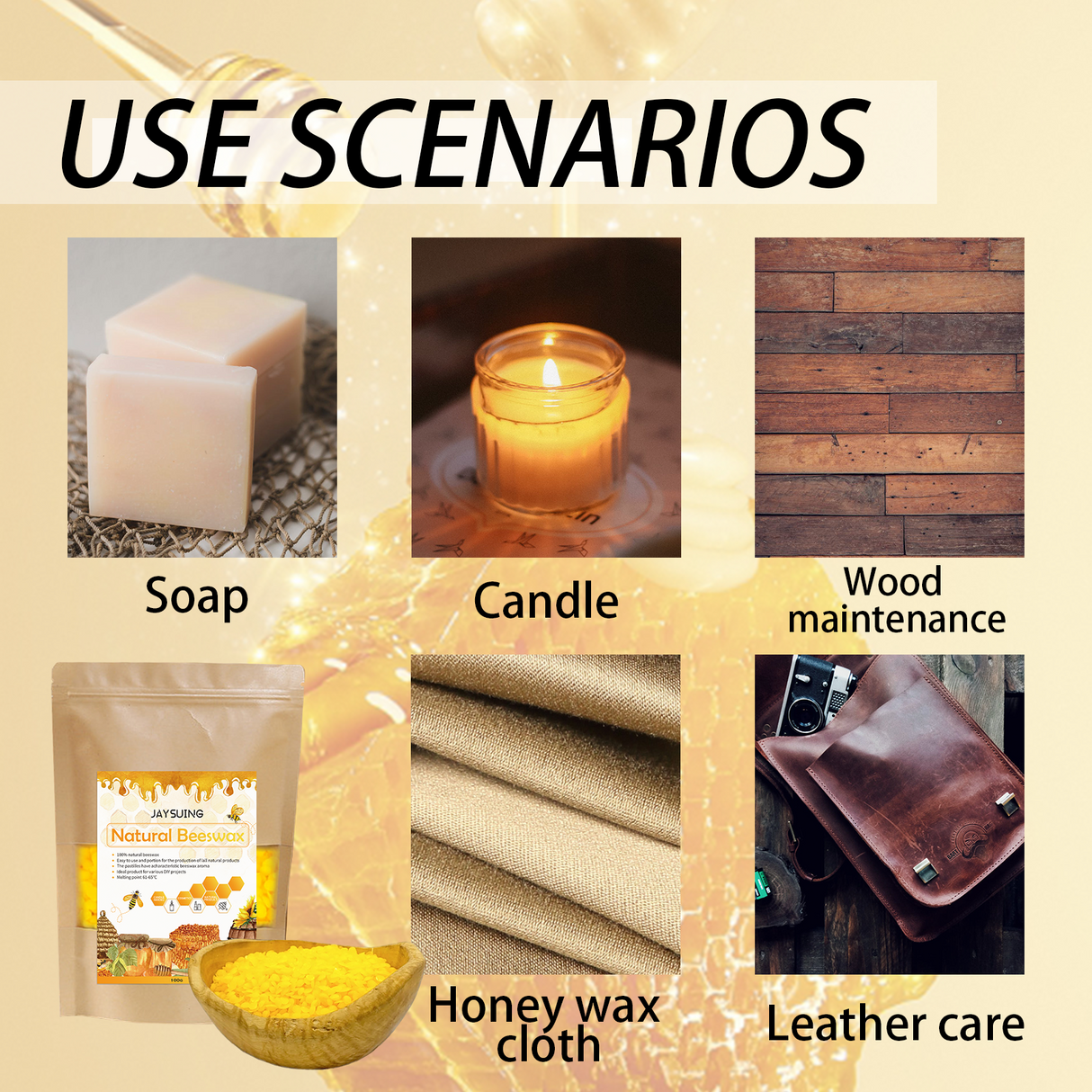 Beeswax Granules, Household Handmade Beeswax Sofa Floor Brightening Maintenance Furniture Leather Care Wax - V.I.P Digital Presence