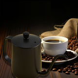 Household coffee hand brewing pot with narrow mouth and long mouth coffee pot with lid - V.I.P Digital Presence