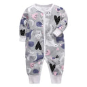 Newborn Footed Pajamas Zipper Girl and Boy Romper Long Sleeve Jumpsuit Cotton Solid White Fashion 0-24 Months Baby Clothes - V.I.P Digital Presence