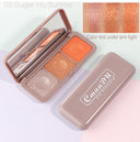 CmaaDu Three Color Mashed Potato Eye Shadow Fairy Plate Earth Color Moonlight Eye Shadow Color - V.I.P Digital Presence