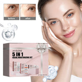 Set de crema hidratante facial 5 en 1: hidratación profunda, blanqueamiento, aclarado y reafirmación de la piel.