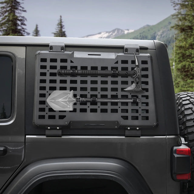 Rear Window Molle Panel System for 2018-2024 Jeep Wrangler JL 4Doors - Modular Storage and Protective Decoration - V.I.P Digital Presence