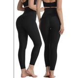European and American breasted abdominal compression sweatpants, cropped pants, waist cinching yoga pants - V.I.P Digital Presence