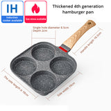 Fried Egg Burger Machine Frying Pan Non-Stick Surface Household Four Hole Breakfast Pan Fried Egg Divine Tool Pancake Pan - V.I.P Digital Presence