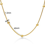 Fashion stainless steel round snake bag bead chain multi-color accessory chain necklace collarbone chain - V.I.P Digital Presence