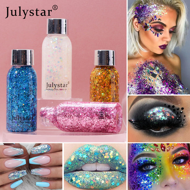 Crushed Diamond Glitter Dazzling Performance Stage Nightclub Makeup Sequins Eyeshadow Makeup - V.I.P Digital Presence