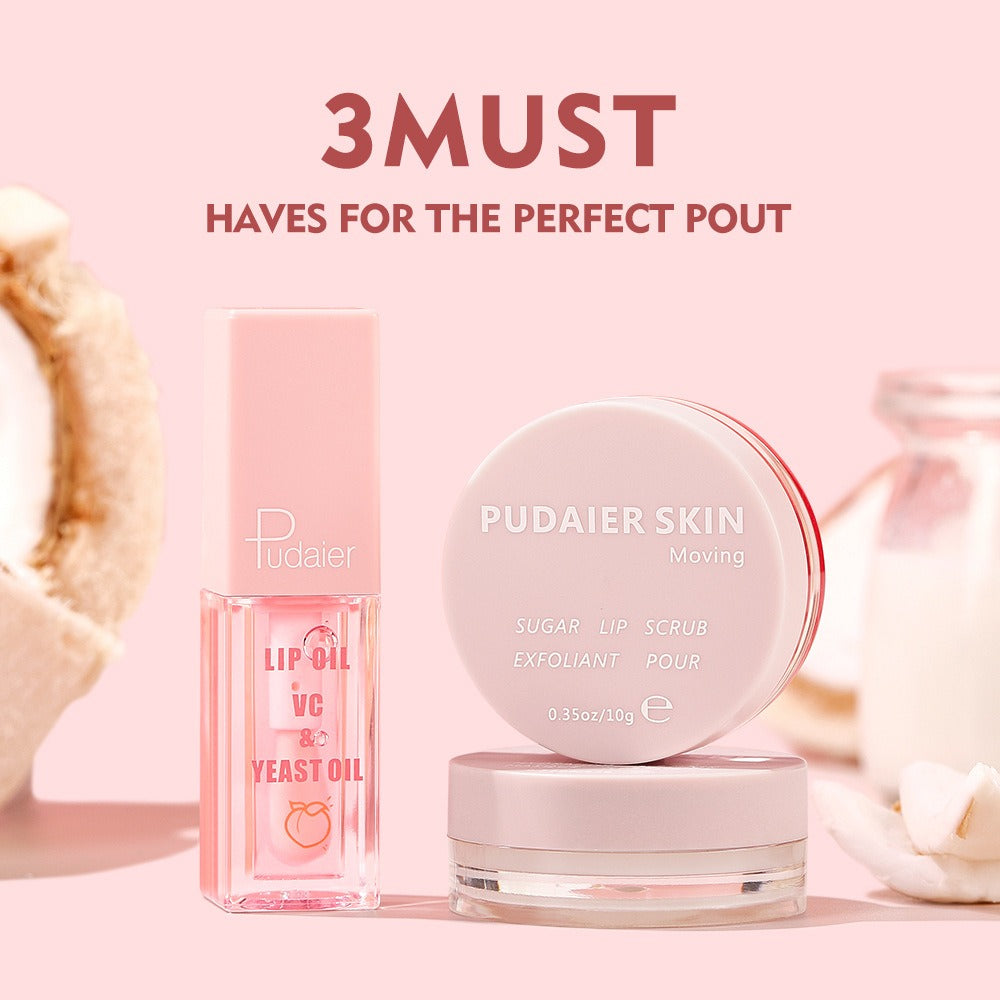 Pudaier Lip Care Set Exfoliating Lip Scrub Moisturizing Lip Mask Lip Oil Lipstick - V.I.P Digital Presence