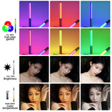 RGB Colorful LED Stick Fill Light Handheld 3200K-5600K LED Flash Light stick Speedlight Photographic Lighting - V.I.P Digital Presence