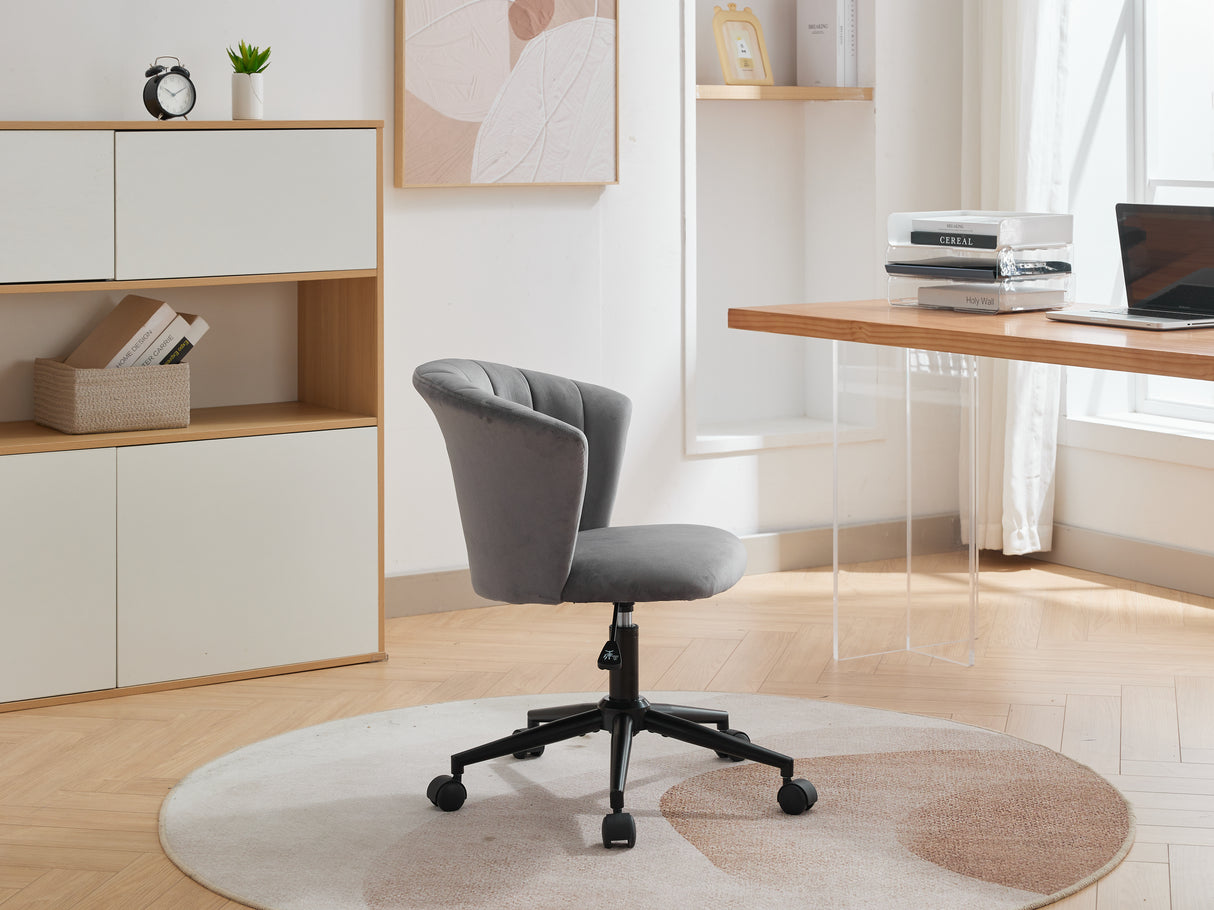 Home Office Chair, Velvet Fabric Swivel Flower Shape Computer Desk Chair for Home Office or Bedroom - V.I.P Digital Presence