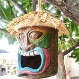 Ghost face tree face ashtray bird feeder candle holder hanging on tree ornament - V.I.P Digital Presence