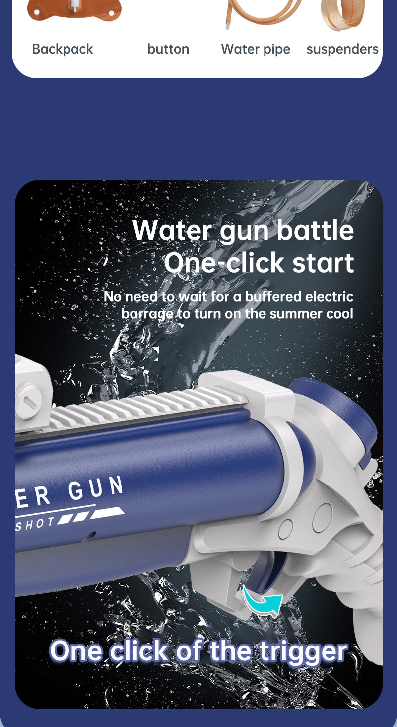 Double tube electric water gun outdoor water play and war toy - V.I.P Digital Presence