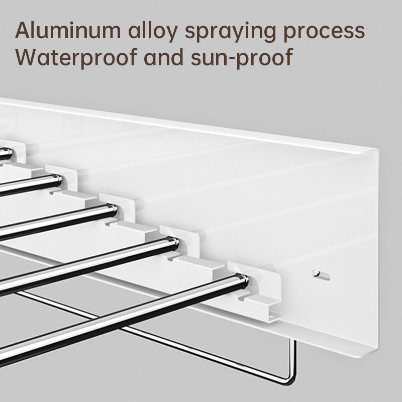 foldable retractable wall clothesline, 30kg, alu, 80/100cm, 5 bars, for bath/balcony. - V.I.P Digital Presence