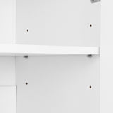 ON-TRANS Elegant Shoe Cabinet with Arched Doors and Drawers, Storage Side Panels, Adjustable Shelves and Solid Wood Legs, White - V.I.P Digital Presence