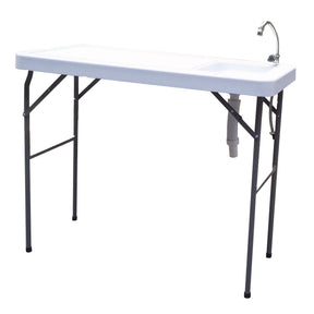 Outdoor Fish and Game Cutting Cleaning Table w/Sink and Faucet - V.I.P Digital Presence