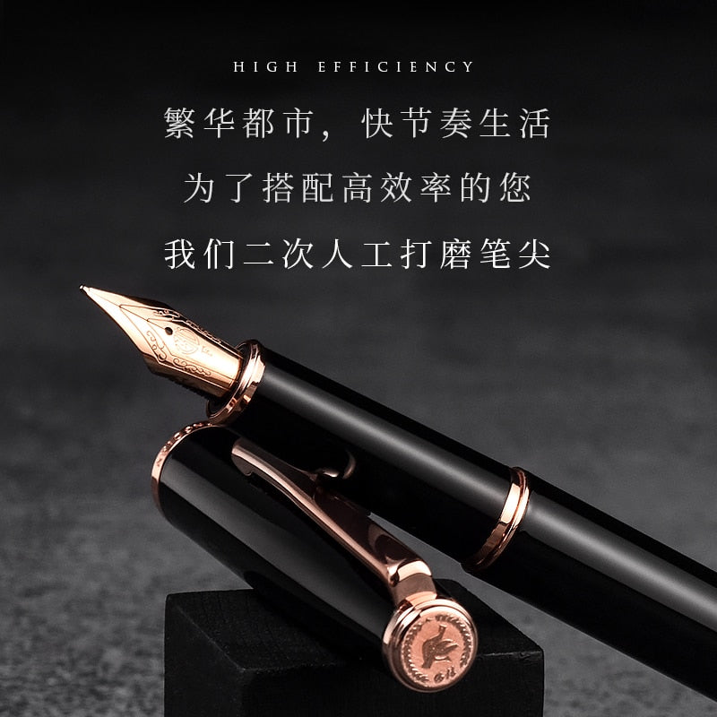 LT Hongdian 920 Rose Gold Fountain Pen Superfine/Fine nib 0.4/0.5mm Ladies Elegant And Excellent Business Office Gift Pen