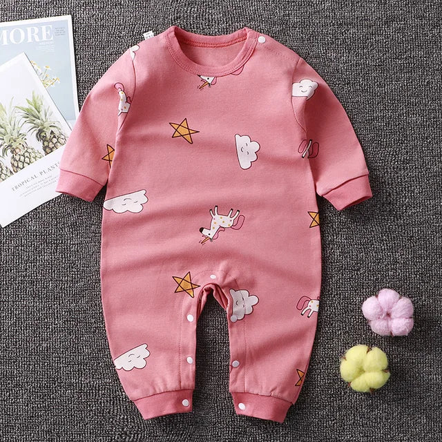 2024 Spring Autumn 0-2 Years Old Baby Romper Baby Jumpsuit Boys Girls Long-sleeved Trousers Newborn Romper Climbing Clothes - V.I.P Digital Presence