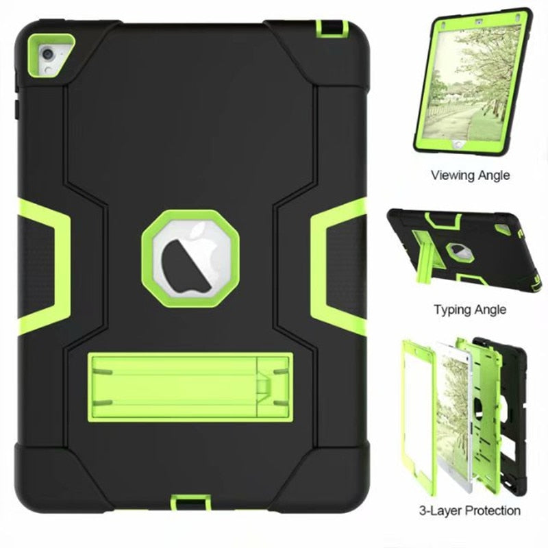 Armor Case For iPad2 iPad3 iPad4 Kids Safe Heavy Duty Silicone Hard Cover For Ipad 4 3 2 iPad 3 2 Tablet Case