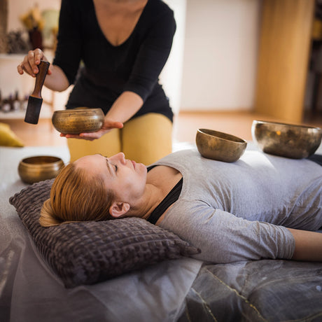 Tibetan brass singing bowl with Sanskrit – handmade meditation instrument for stress relief. - V.I.P Digital Presence