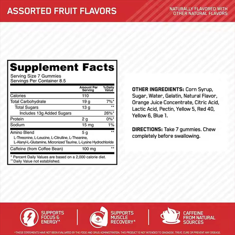 Energy gummies amino acids exercise and fitness gummies - V.I.P Digital Presence