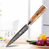 Damascus Shadow Wood Fruit Saury Bone Pattern Sharp Universal Knife Exquisite 5 Inch Paring Knife - V.I.P Digital Presence