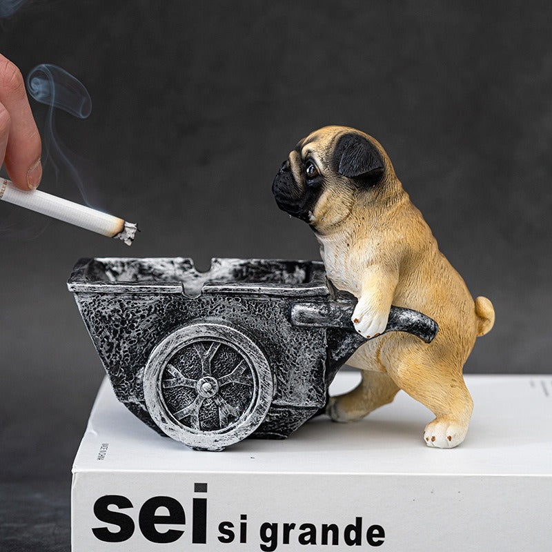 Puppy ashtray creative personality trend anti-fly ash home living room office anti-smoke resin ornaments - V.I.P Digital Presence
