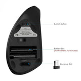 Wireless Mouse Ergonomic Optical 2.4G 800/1200/1600DPI Colorful Light Wrist Healing Vertical Mouse - V.I.P Digital Presence