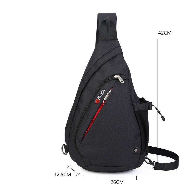 High Quality Men's Chest Bag Cotton And Linen Texture Messenger Triangle Bag Water Drop Bag Bicycle Chest Bag - V.I.P Digital Presence