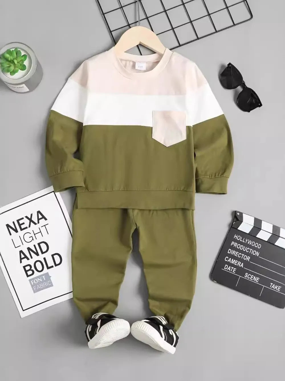 Children's Color Block Top and Pants Set - V.I.P Digital Presence