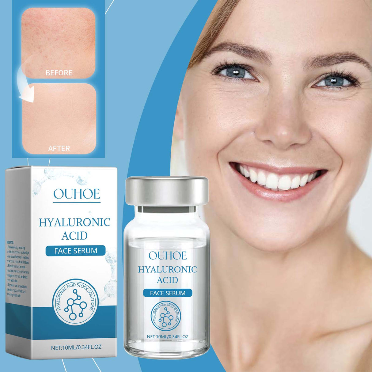Hyaluronic Acid Face Serum, Facial Gentle Nourishing And Moisturizing Improve Skin Texture - V.I.P Digital Presence