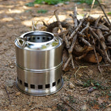 Outdoor Firewood Stove Stainless Steel Barbecue Grill Wood Charcoal Solid Alcohol Heater Warming Furnace - V.I.P Digital Presence