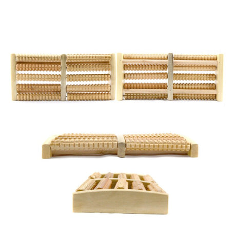 Wooden foot massager high quality wooden five row stress relieving treatment relaxing massage roller health massage tool - V.I.P Digital Presence