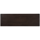 Retro Design Console Table with Two Open Shelves, Pine Solid Wood Frame and Legs for Living Room (Espresso+Beige) - V.I.P Digital Presence