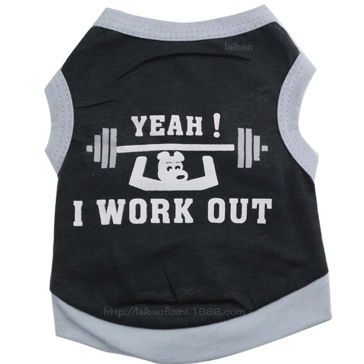 Pet Clothes Dog Clothes Cotton Sweat Weight Lifting Small Dog Pet Vest Spring And Summer - V.I.P Digital Presence