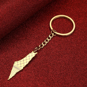 Israel Palestine Map Flag Drip Oil Stainless Steel Keychain Fashion Men's and Women's Stainless Steel Keys - V.I.P Digital Presence