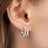 Moissanite 925 Sterling Silver C-Hoop Earrings - V.I.P Digital Presence