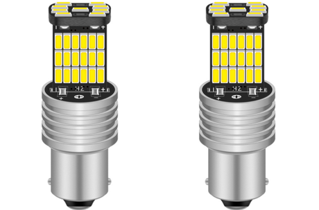 2pcs P21W 1156 BA15S LED Bulbs Car Lights Turn Signal Reverse Brake Light R5W 4014 LEDs 12V DC Automobiles Lamp DRL for Skoda - V.I.P Digital Presence