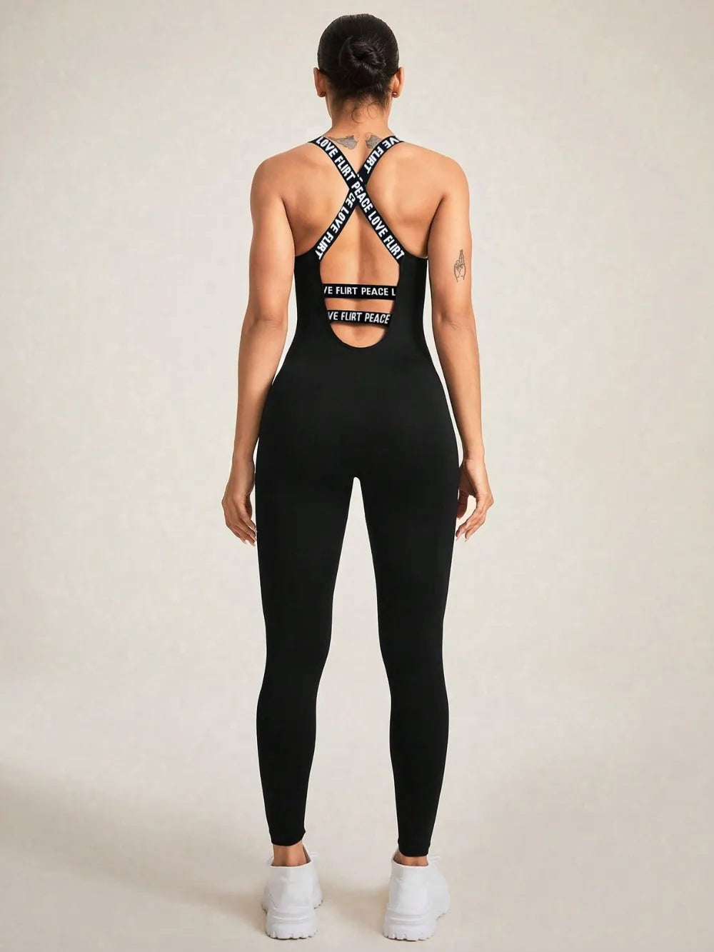 Crisscross Back Sleeveless Active Jumpsuit - V.I.P Digital Presence