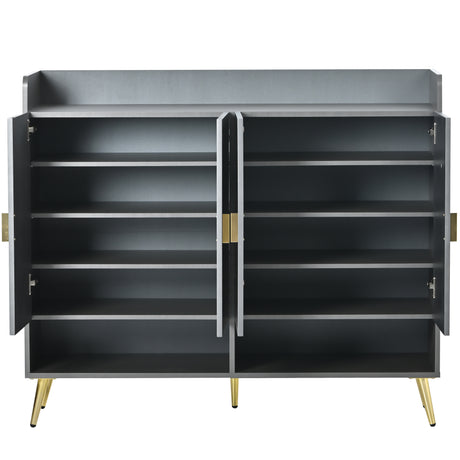 U-Can shoe cabinet with door, 11 layer shoe cabinet with adjustable shelves, modern wooden shoe cabinet (matte surface) - V.I.P Digital Presence