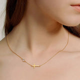 Cross 925 Sterling Silver Moissanite Necklace - V.I.P Digital Presence